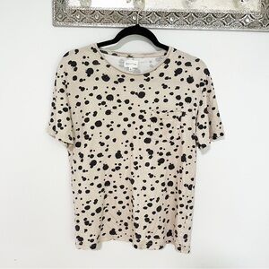 Gant Tan Poka Dot Speckled Design Tee Size Medium
